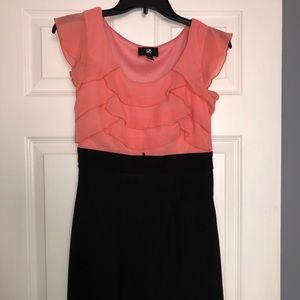 Peachy and Black Dress